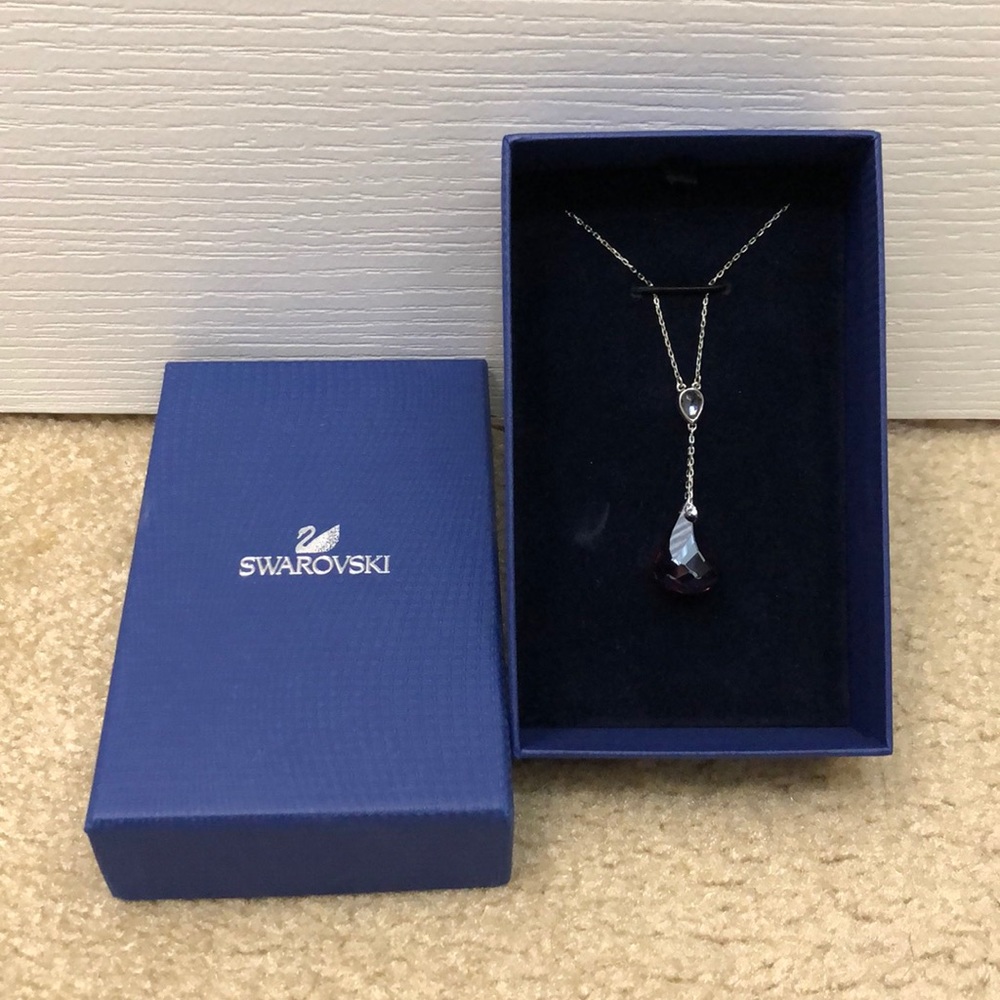 Swarovski Lunar Amethyst Drop Necklace